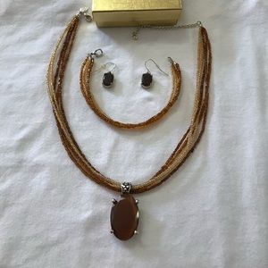 Premier Designs necklace, earrings, and bracelet